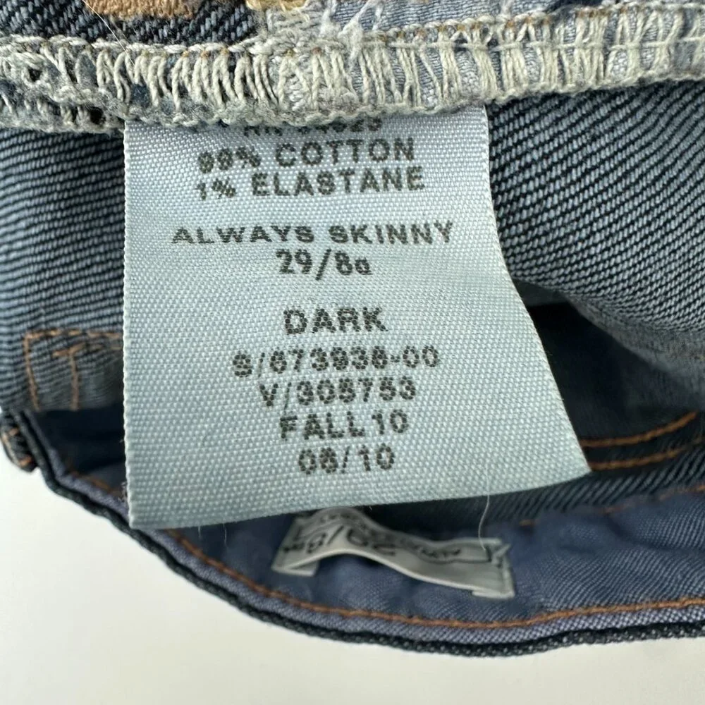 Gap Always Skinny Women's size 8 Dark Wash Blue Denim Jeans - Picture 4 of 5